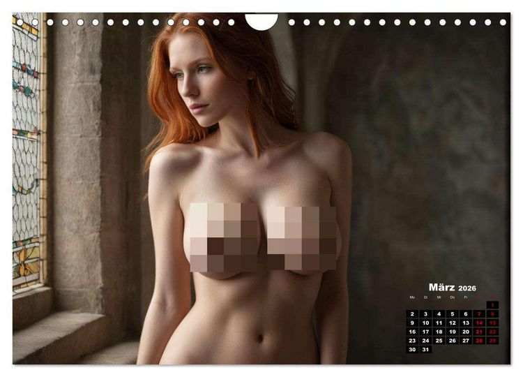 Produktbild: G&ouml;ttliche Rundungen: Die Sch&ouml;nheit gro&szlig;er Br&uuml;ste (Wandkalender 2026 DIN A4 quer), CALVENDO Monatskalender