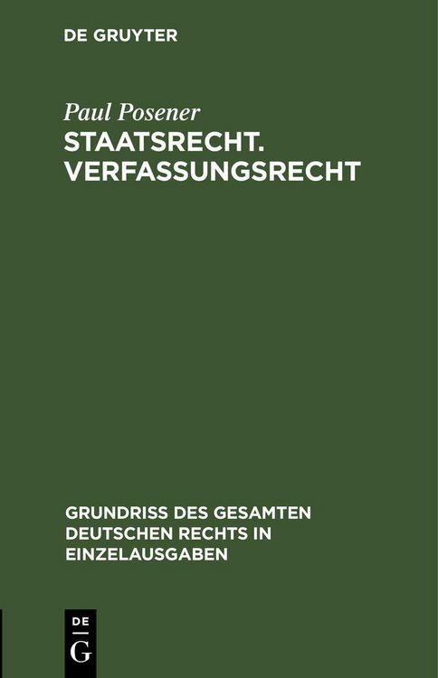 Produktbild: Staatsrecht. Verfassungsrecht