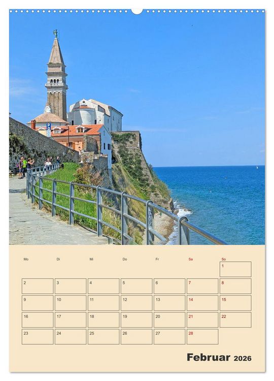 Produktbild: Piran, Sloweniens Perle am Mittelmeer (hochwertiger Premium Wandkalender 2026 DIN A2 hoch), Kunstdruck in Hochglanz
