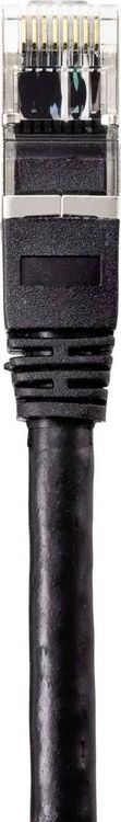 Produktbild: Renkforce RF-4538208 RJ45 Patchkabel CAT 6a S/FTP 60.00 m Schwarz f&uuml;r Au&szlig;enbereich geeignet 1 St.