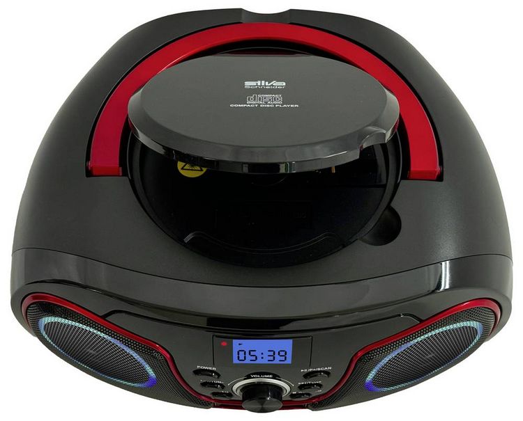 Produktbild: Silva Schneider MPC 19.4 USB CD-Radio UKW AUX, CD, USB Schwarz, Rot