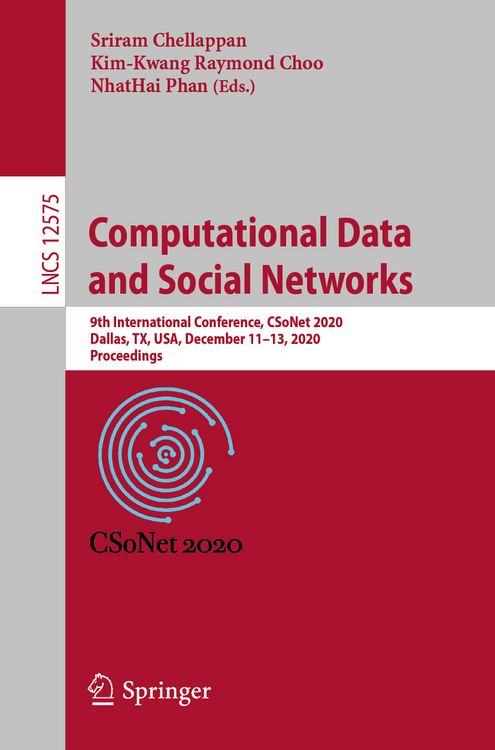 Produktbild: Computational Data and Social Networks