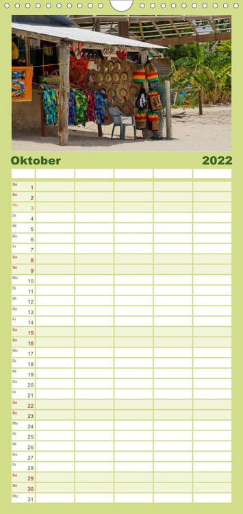 Produktbild: Familienplaner JAMAIKA Reggae, Rastafari und Natur. (Wandkalender 2022 , 21 cm x 45 cm, hoch)