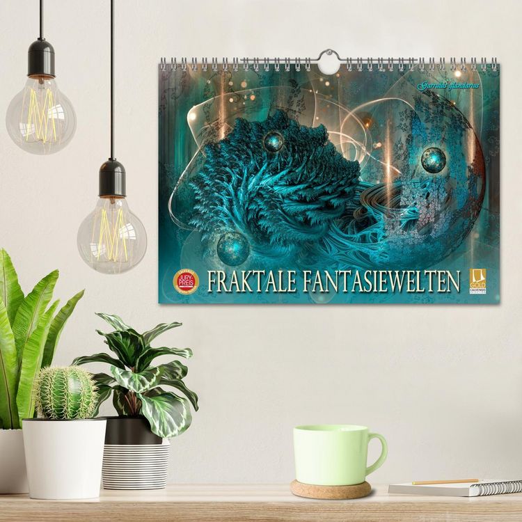 Produktbild: Fraktale Fantasiewelten (Wandkalender 2026 DIN A4 quer), CALVENDO Monatskalender