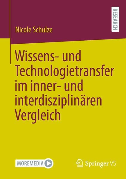 Produktbild: Wissens- und Technologietransfer im inner- und interdisziplin&auml;ren Vergleich