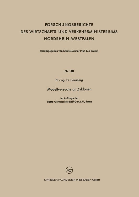 Produktbild: Modellversuche an Zyklonen