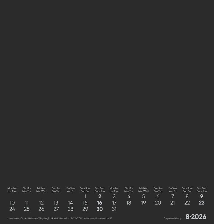 Produktbild: Kreativ-Kalender schwarz 2026 - 21x22 cm - Foto, Malen, Basteln - datiert - Kreativkalender - Foto-Kalender - Alpha Edition