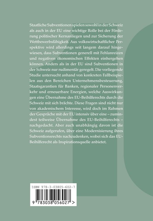 Produktbild: Subventionen in der Schweiz