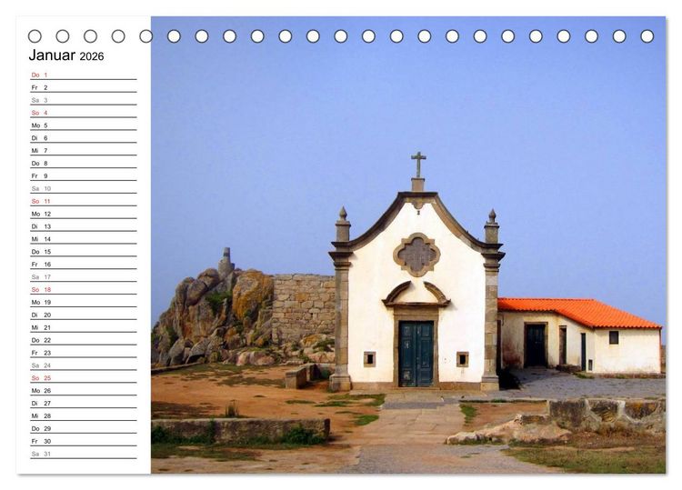 Produktbild: Jakobsweg - Camino Portugues (Tischkalender 2026 DIN A5 quer), CALVENDO Monatskalender