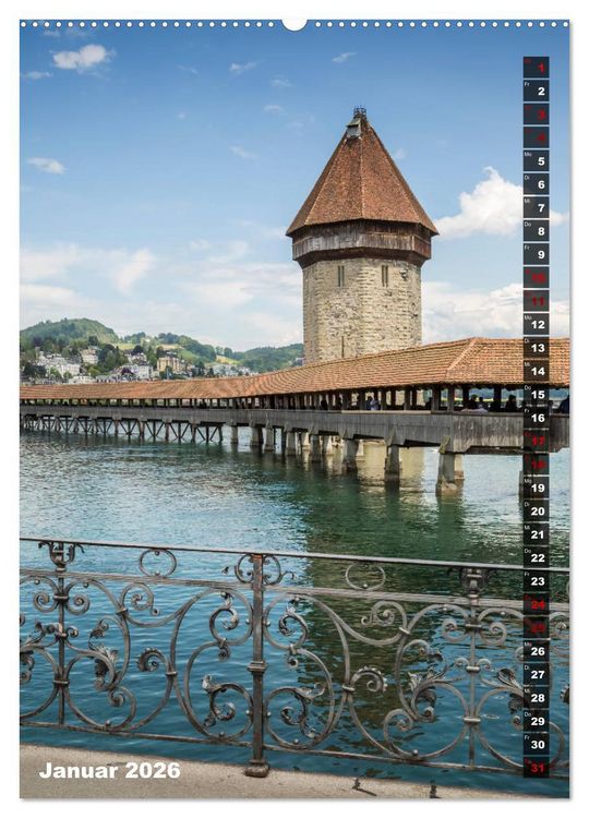 Produktbild: Willkommen in Luzern (Wandkalender 2026 DIN A2 hoch), CALVENDO Monatskalender