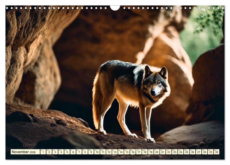 Produktbild: A year among wolves (Wall Calendar 2026 DIN A3 landscape), CALVENDO 12 Month Wall Calendar