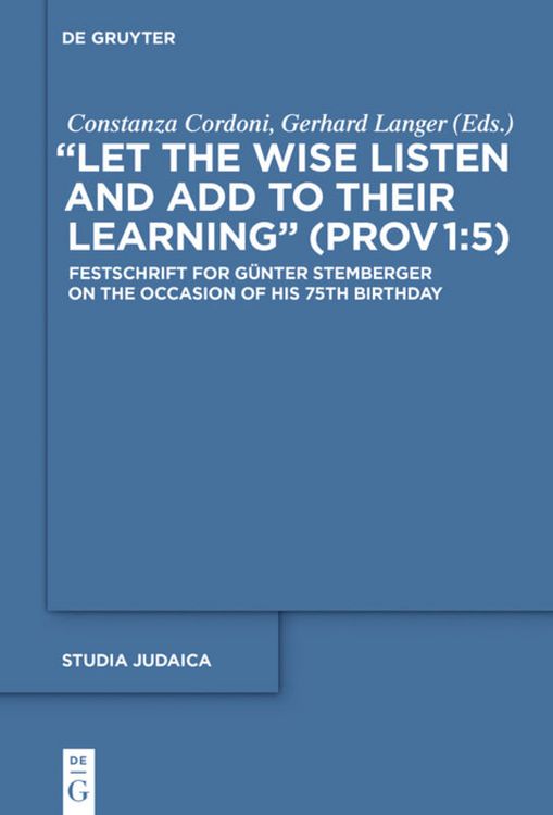 Produktbild: "Let the Wise Listen and add to Their Learning" (Prov 1:5)