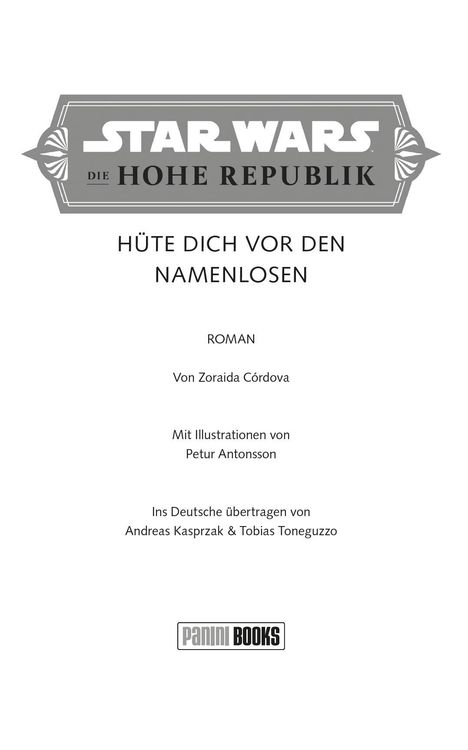 Produktbild: Star Wars Jugendroman: Die Hohe Republik - Hüte dich vor den Namenlosen