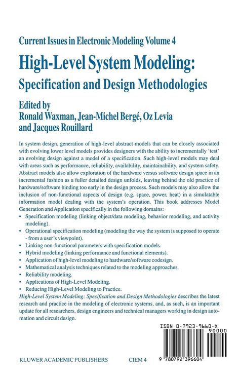 Produktbild: High-Level System Modeling
