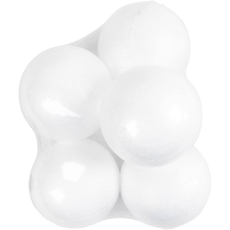 Produktbild: Creativ Company Styropor-Kugeln, D 10 cm, Wei&szlig;, 5 Stk
