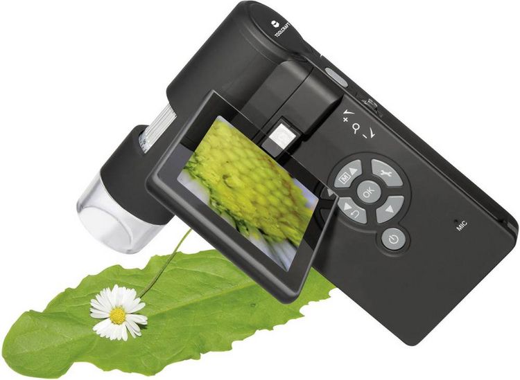 Produktbild: TOOLCRAFT USB Mikroskop mit Monitor 5 Megapixel Digitale Vergr&ouml;&szlig;erung (max.): 500 x