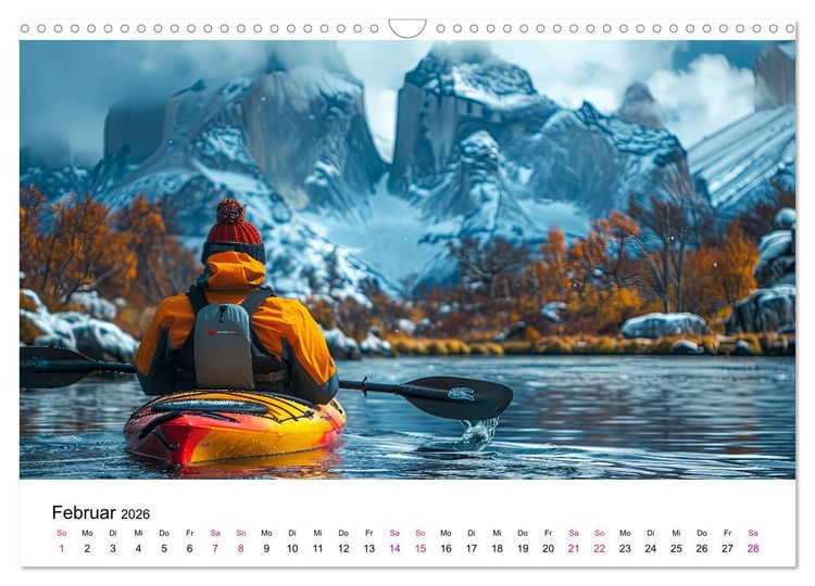 Produktbild: Kajak Erlebnisse (Wandkalender 2026 DIN A3 quer), CALVENDO Monatskalender