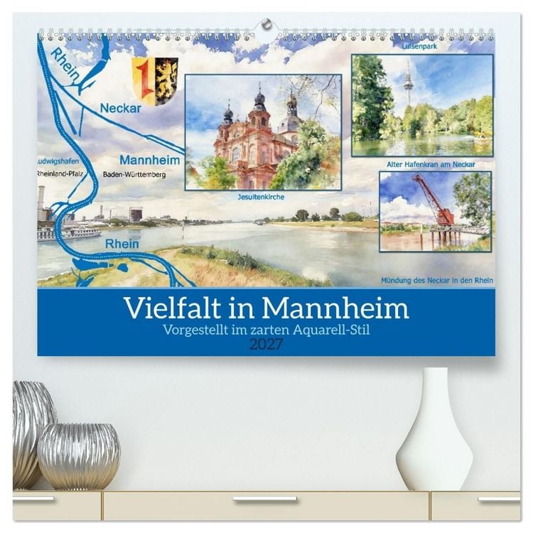 Produktbild: Vielfalt in Mannheim (hochwertiger Premium Wandkalender 2027 DIN A2 quer), Kunstdruck in Hochglanz