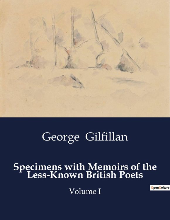 Produktbild: Specimens with Memoirs of the Less-Known British Poets