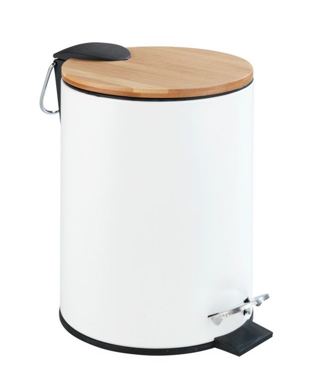 Produktbild: Treteimer Mod. Tortona Wei&szlig; matt, Easy-Close Absenkautomatik