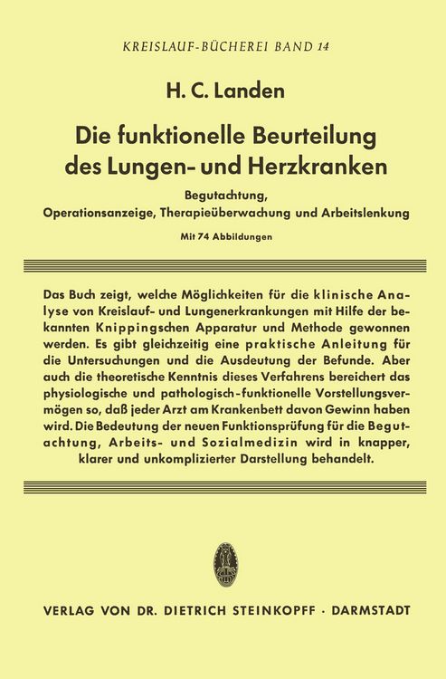 Produktbild: Die Funktionelle Beurteilung des Lungen- und Herzkranken