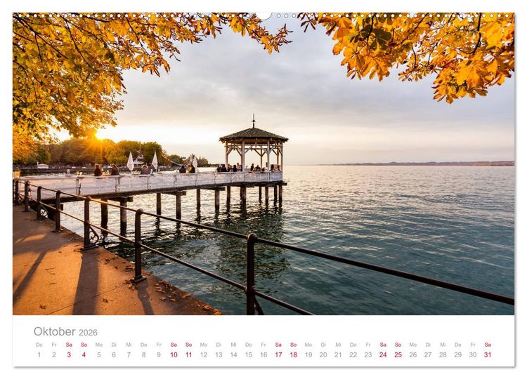 Produktbild: BODENSEE Drei L&auml;nder - ein See (Wandkalender 2026 DIN A2 quer), CALVENDO Monatskalender