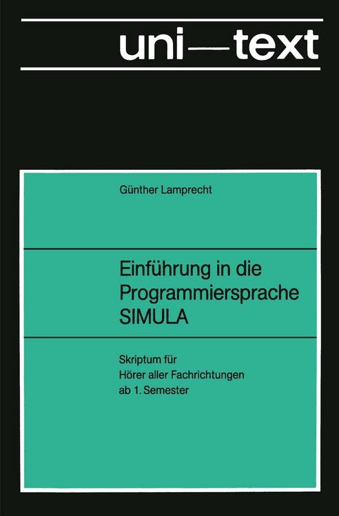 Produktbild: Einf&uuml;hrung in die Programmiersprache SIMULA