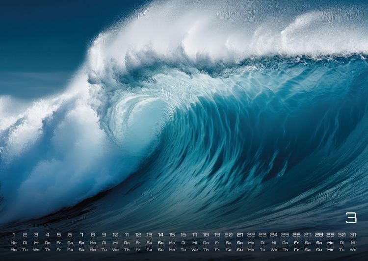 Produktbild: Meer &ndash; Im Rhythmus der Gezeiten! - 2027 - Kalender DIN A2