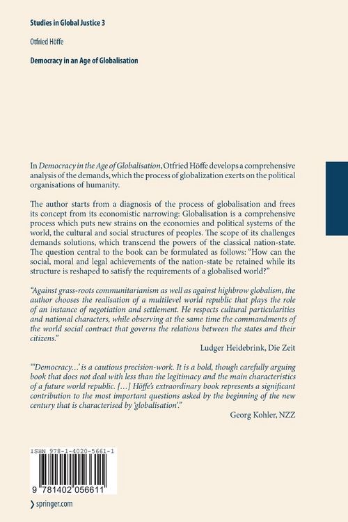 Produktbild: Democracy in an Age of Globalisation