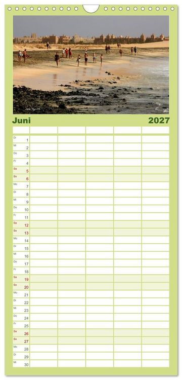 Produktbild: Familienplaner 2027 - Kap Verde mit 5 Spalten (Wandkalender, 21 x 45 cm) CALVENDO