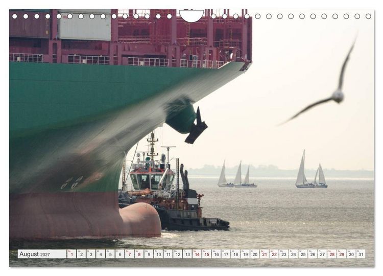 Produktbild: JadeWeserPort Wilhelmshaven &ndash; Maritime Perspektiven am Containerhafen (Wandkalender 2027 DIN A4 quer), CALVENDO Monatskalender