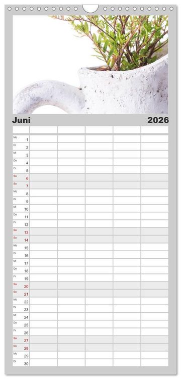 Produktbild: Familienplaner 2026 - my.LIFESTYLE - Leben in Wei&szlig; mit 5 Spalten (Wandkalender, 21 x 45 cm) CALVENDO