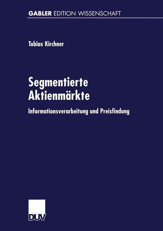 Produktbild: Segmentierte Aktienm&auml;rkte