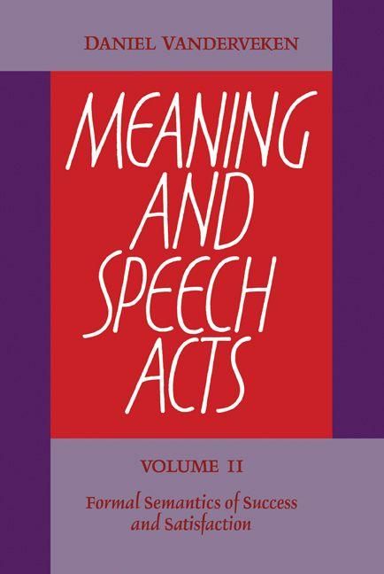 Produktbild: Meaning and Speech Acts