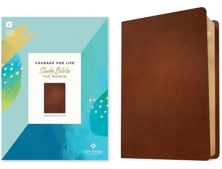 Produktbild: NLT Courage for Life Study Bible for Women, Filament Enabled (Genuine Leather, Brown)