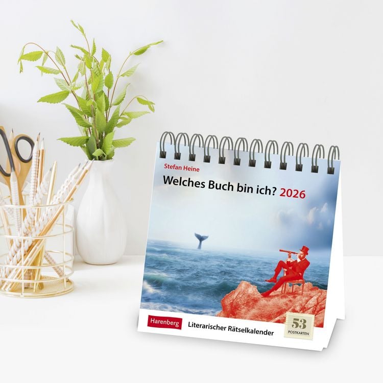 Produktbild: Welches Buch bin ich? Premium-Postkartenkalender 2026 - Literarischer Rätselkalender