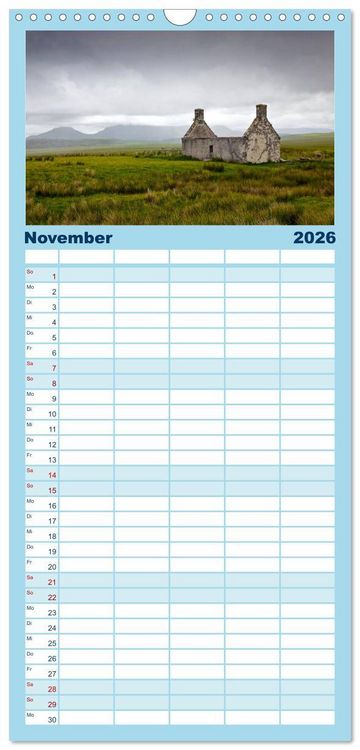 Produktbild: Familienplaner 2026 - Schottland - Wildes Land im Norden mit 5 Spalten (Wandkalender, 21 x 45 cm) CALVENDO