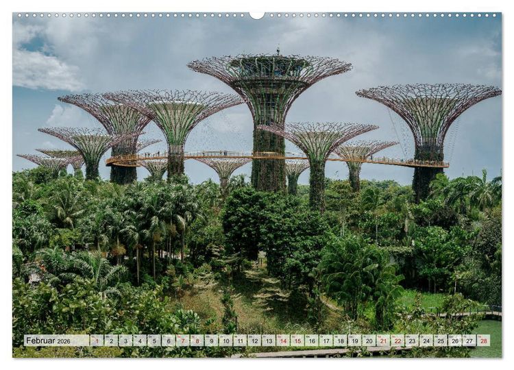 Produktbild: Singapur entdecken (hochwertiger Premium Wandkalender 2026 DIN A2 quer), Kunstdruck in Hochglanz