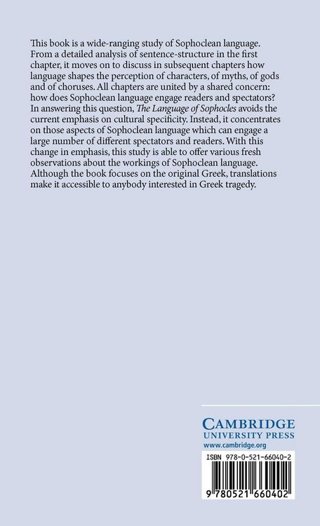 Produktbild: The Language of Sophocles