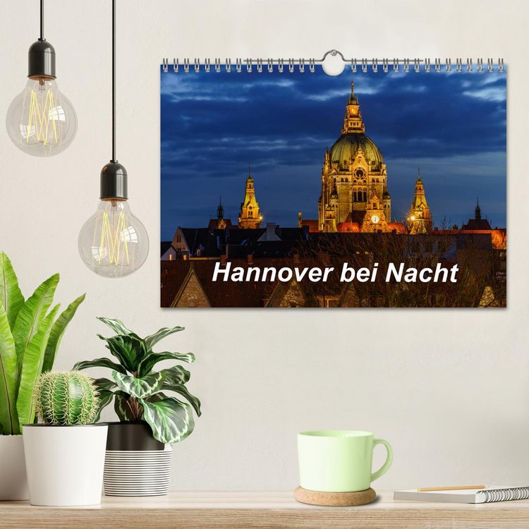 Produktbild: Hannover bei Nacht 2026 (Wandkalender 2026 DIN A4 quer), CALVENDO Monatskalender