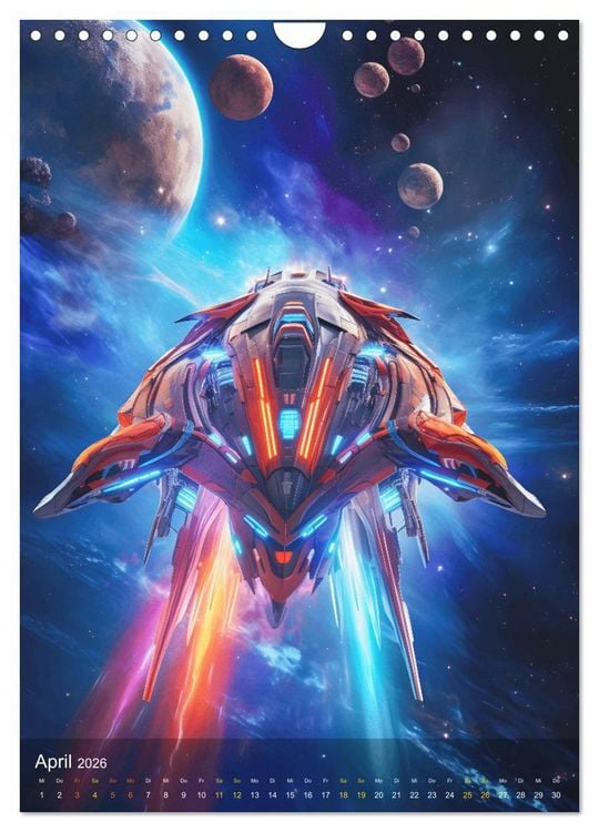 Produktbild: Endless Space - Zeitreisen in die unendlichen Weites des Weltraums (Wandkalender 2026 DIN A4 hoch), CALVENDO Monatskalender