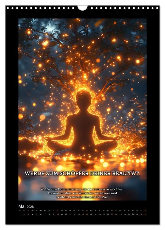 Produktbild: Vom Tr&auml;umen zum Tun! - Erschaffe dir in 12 Monaten dein Million&auml;rs-Mindset. (Wandkalender 2026 DIN A3 hoch), CALVENDO Monatskalender