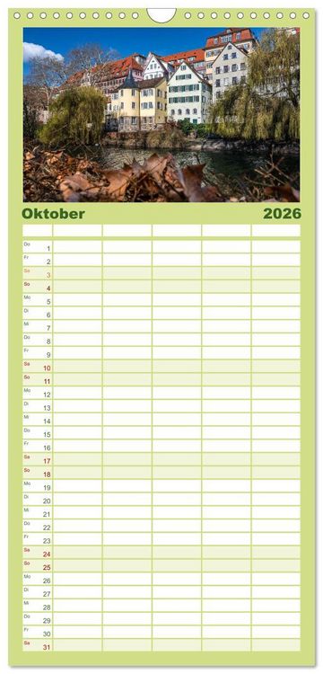 Produktbild: Familienplaner 2026 - T&uuml;bingen - Schw&auml;bische Perle am Neckar mit 5 Spalten (Wandkalender, 21 x 45 cm) CALVENDO