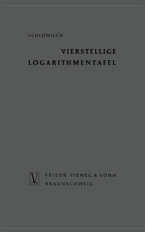 Produktbild: Vierstellige Logarithmentafel