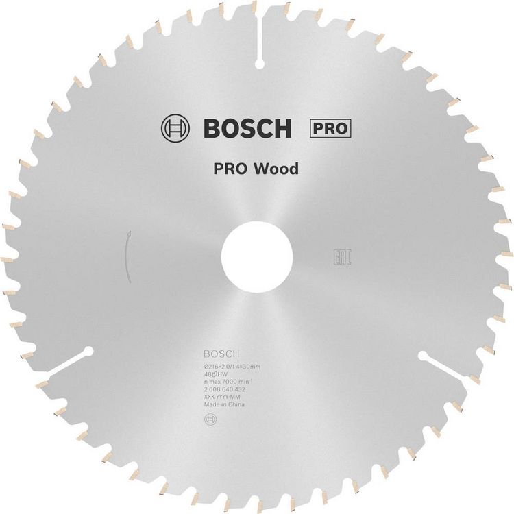 Produktbild: Bosch Accessories Optiline 2608640432 Hartmetall Kreiss&auml;geblatt 216 x 30 x 2 mm Z&auml;hneanzahl: 48 1 St.