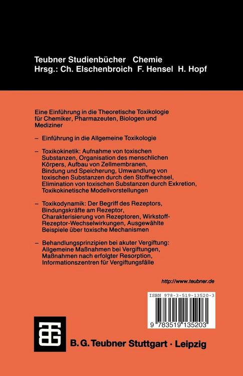 Produktbild: Allgemeine Toxikologie f&uuml;r Chemiker