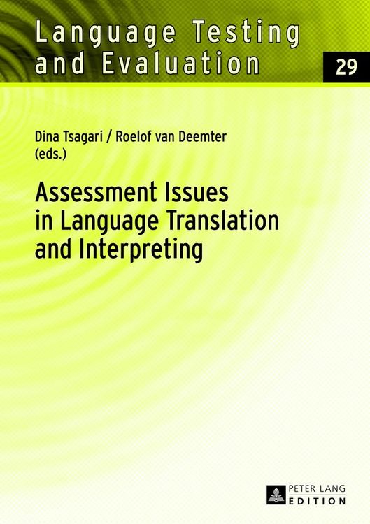 Produktbild: Assessment Issues in Language Translation and Interpreting