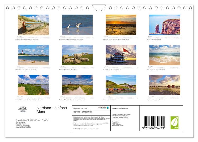 Produktbild: Nordsee - einfach Meer (Wandkalender 2026 DIN A4 quer), CALVENDO Monatskalender