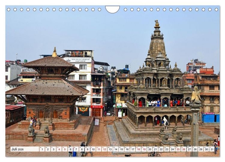 Produktbild: LALITPUR, die alte K&ouml;nigsstadt (Wandkalender 2026 DIN A4 quer), CALVENDO Monatskalender