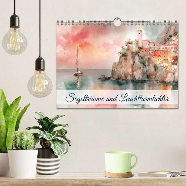 Produktbild: Segeltr&auml;ume und Leuchtturmlichter (Wandkalender 2026 DIN A4 quer), CALVENDO Monatskalender